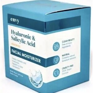 ENVY Hyaluronic & Salicylic Acid Facial Moisturizer 1.69 fL‎ oz NEW